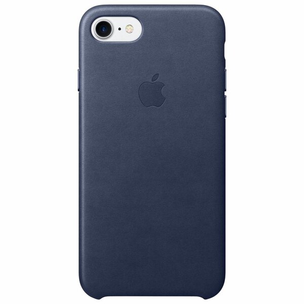 Apple - Leather Backcover voor Apple iPhone SE (2022 / 2020) / 8 / 7 - Midnight Blue