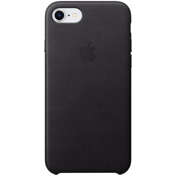 Apple - Leather Backcover for Apple iPhone SE (2022 / 2020) / 8 / 7 - Black