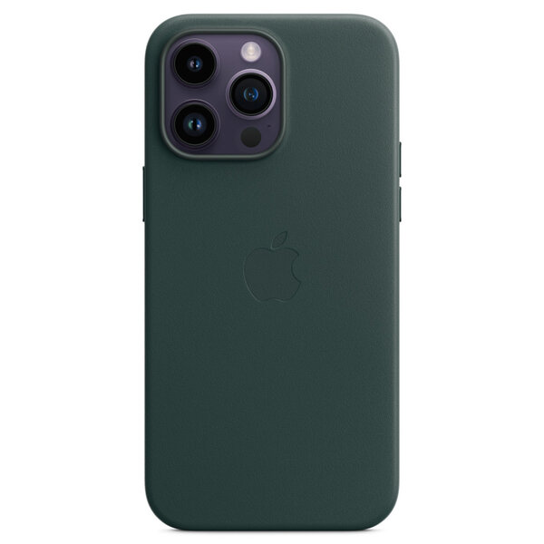 Apple - Leather Backcover MagSafe voor Apple iPhone 14 Pro Max - Forest Green