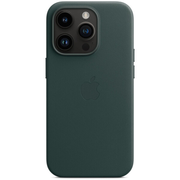 Apple - Leather Backcover MagSafe voor Apple iPhone 14 Pro - Forest Green