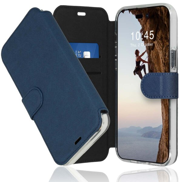 Accezz - Xtreme Wallet Bookcase voor Apple iPhone 14 Pro Max - Dark Blue