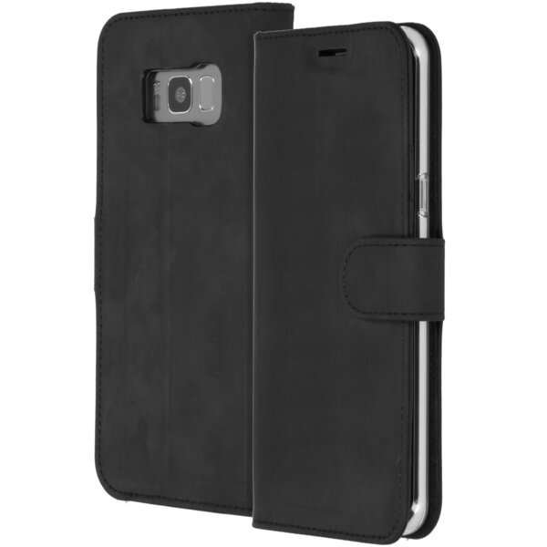 Accezz - Wallet Softcase Bookcase voor Samsung Galaxy S8 Plus - Black
