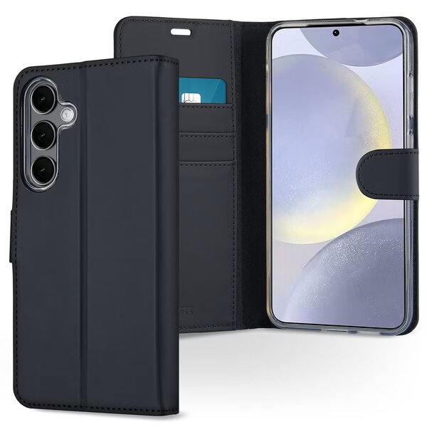 Accezz - Wallet Softcase Bookcase voor Samsung Galaxy S25 Plus - Black