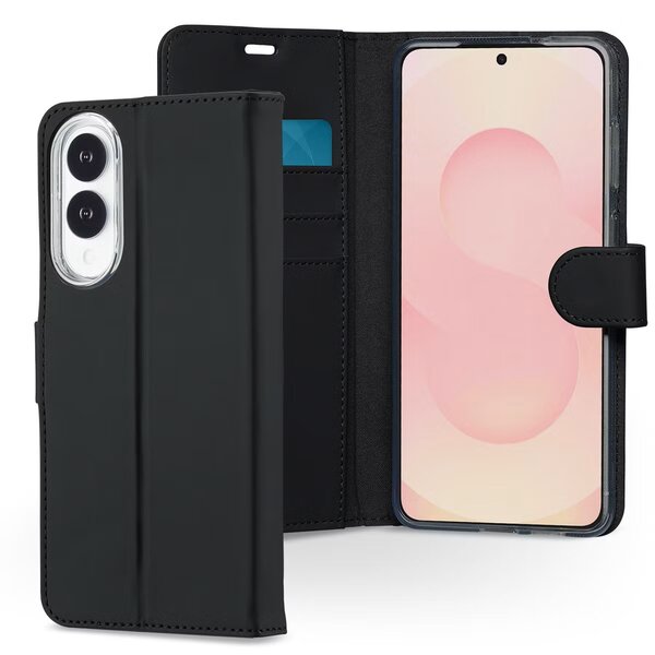 Accezz - Wallet Softcase Bookcase voor Samsung Galaxy S25 Edge - Black