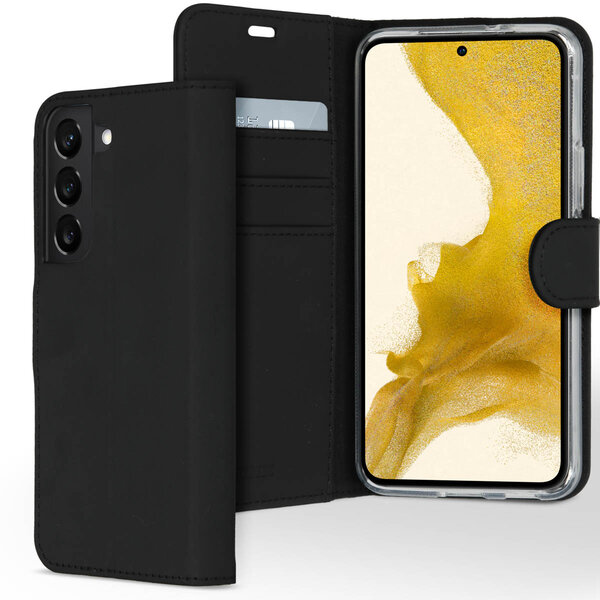 Accezz - Wallet Softcase Bookcase voor Samsung Galaxy S22 - Black