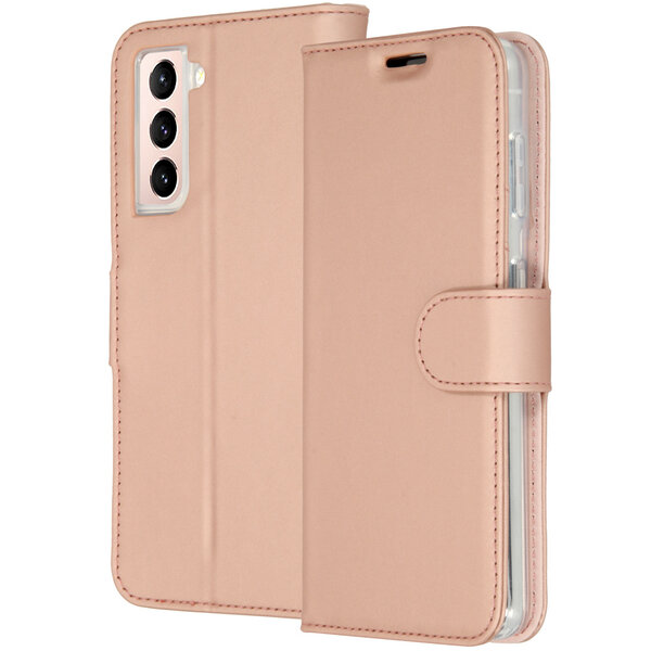Accezz - Wallet Softcase Bookcase pour Samsung Galaxy S21 Plus - Rose Gold
