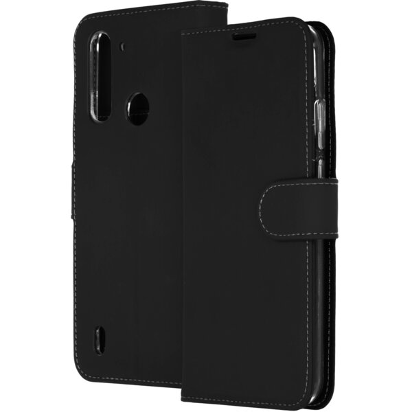 Accezz - Wallet Softcase Bookcase voor Motorola Moto G8 Power Lite - Black