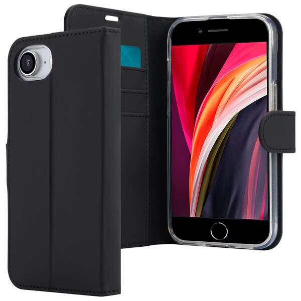 Accezz - Wallet Softcase Bookcase voor Apple iPhone 16e - Black