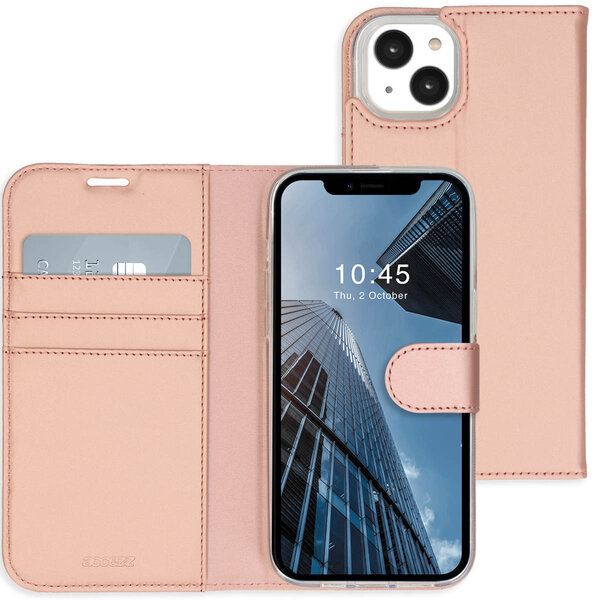 Accezz - Wallet Softcase Bookcase voor Apple iPhone 14 Plus - Rose Gold