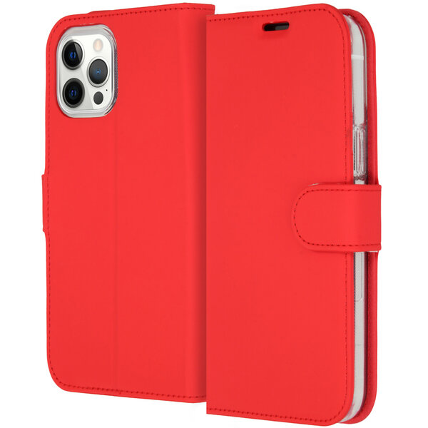 Accezz - Wallet Softcase Bookcase pour Apple iPhone 12 Pro Max - Red