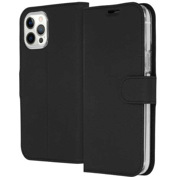 Accezz - Wallet Softcase Bookcase voor Apple iPhone 12 Pro Max - Black