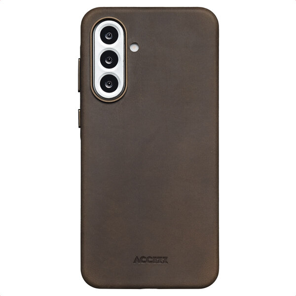 Accezz - Vintage Leather Magsafe Backcover voor Samsung Galaxy A56 - Rustic Brown