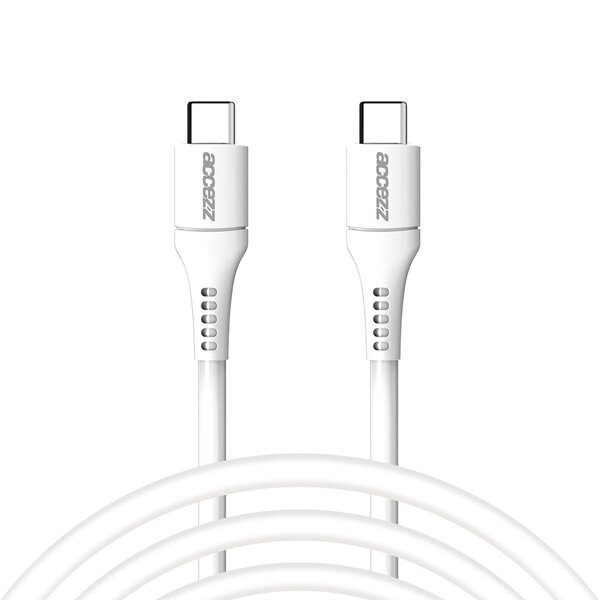 Accezz - USB-C vers USB-C c&acirc;ble - 2 m - White