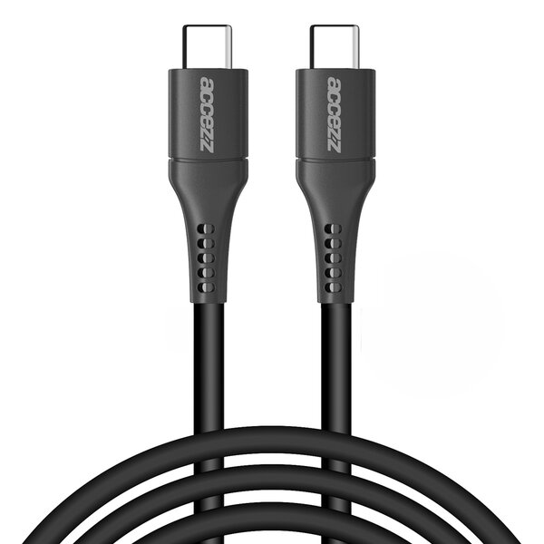 Accezz - USB-C vers USB-C c&acirc;ble - 2 m - Black