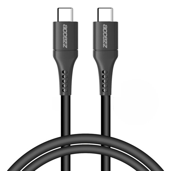 Accezz - USB-C vers USB-C c&acirc;ble - 1 m - Black
