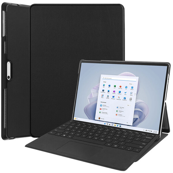 Accezz - Trifold Bookcase voor Microsoft Surface Pro 9 / Pro 10 / Pro 11 - Black