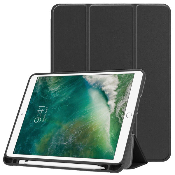 Accezz - Trifold Bookcase voor Apple iPad 6 (2018) 9.7 inch / iPad 5 (2017) 9.7 inch / Air 2 (2014)/Air 1 (2013) - Black