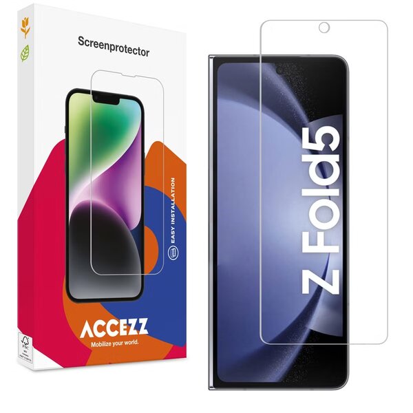 Accezz - Tempered Glass Screenprotector voor Samsung Galaxy Z Fold 5 - Transparent