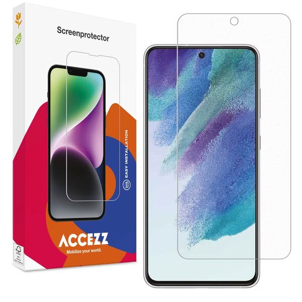 Accezz - Tempered Glass Screenprotector voor Samsung Galaxy S21 FE - Transparent