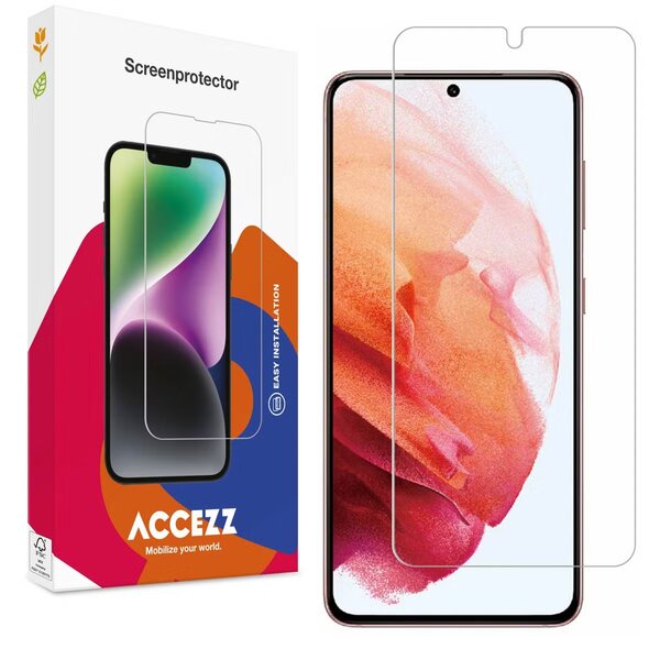 Accezz - Tempered Glass Screenprotector voor Samsung Galaxy S21 - Transparent