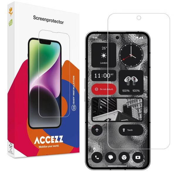 Accezz - Tempered Glass Screenprotector voor Nothing Phone (2) - Transparent