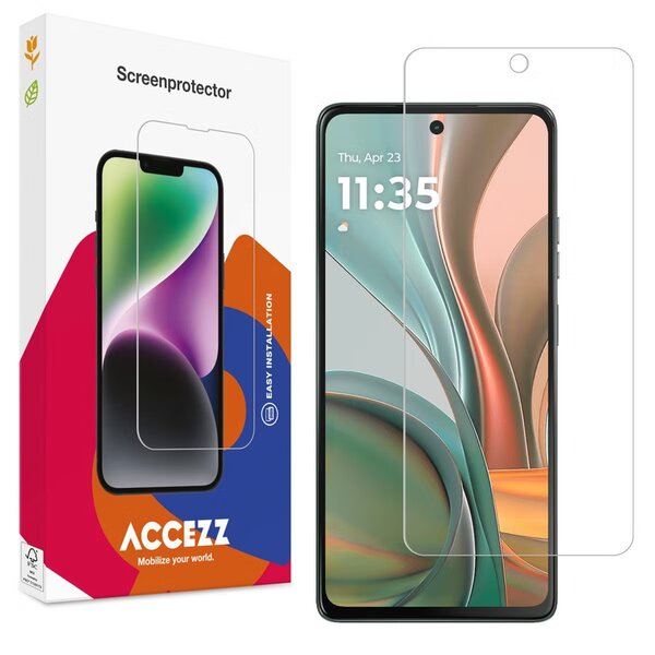 Accezz - Tempered Glass Screenprotector voor Motorola Moto G75 5G - Transparent