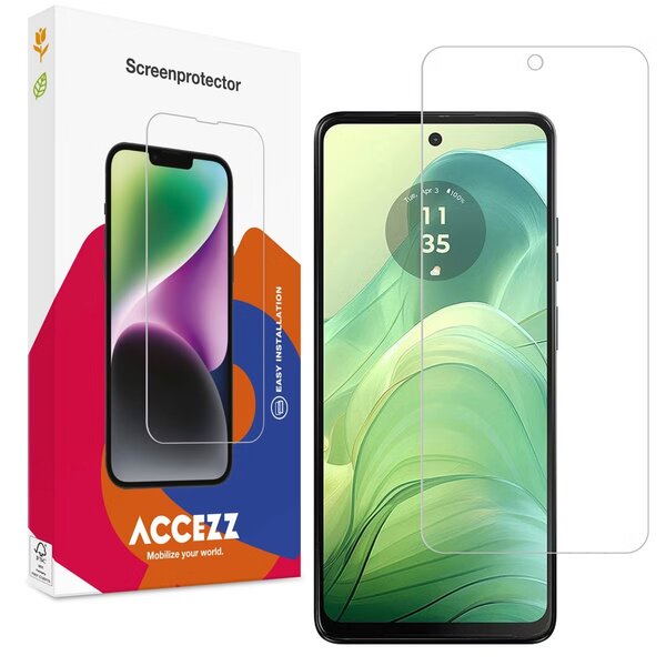 Accezz - Tempered Glass Screenprotector voor Motorola Moto G04 / G24 / G24 Power - Transparent
