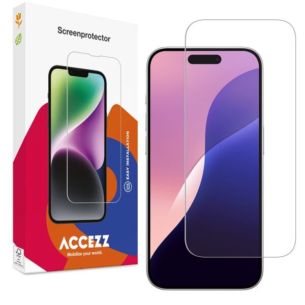 Accezz - Tempered Glass Screenprotector voor Apple iPhone 16 Pro Max / 17 Pro Max - Transparent