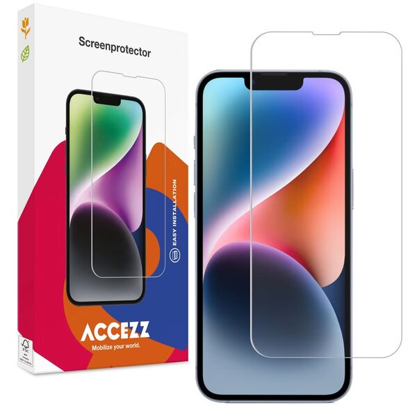 Accezz - Tempered Glass Screenprotector voor Apple iPhone 13 / 13 Pro / 14 / 16e - Transparent