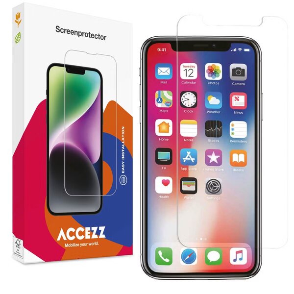 Accezz - Tempered Glass Screenprotector voor Apple iPhone 11 Pro / Xs / X - Transparent