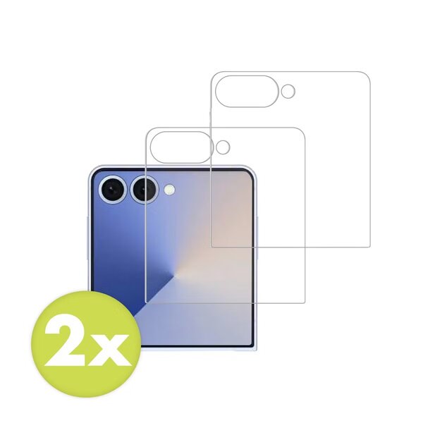Accezz - Tempered Glass Screenprotector 2-pack voor Samsung Galaxy Z Flip 7 - Transparent