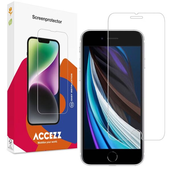 Accezz - Tempered Glass Screenprotector 2-pack voor Apple iPhone SE (2022 / 2020) - Transparent