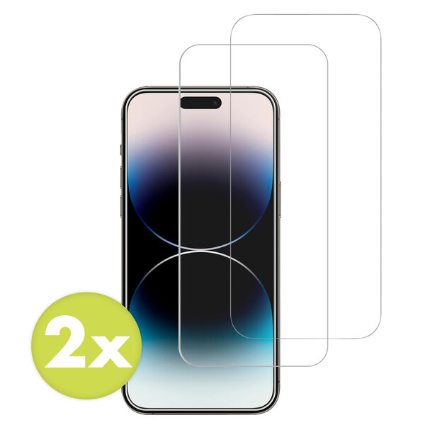 Accezz - Tempered Glass Screenprotector 2-pack voor Apple iPhone 15 Plus / 15 Pro Max / 16 Plus - Transparent