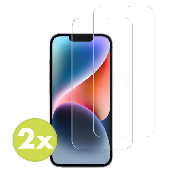 Accezz - Tempered Glass Screenprotector 2-pack voor Apple iPhone 13 / 13 Pro / 14 / 16e - Transparent