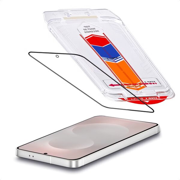 Accezz - Tempered Glass Screenprotector + Applicator voor Samsung Galaxy S25 Edge - Transparent