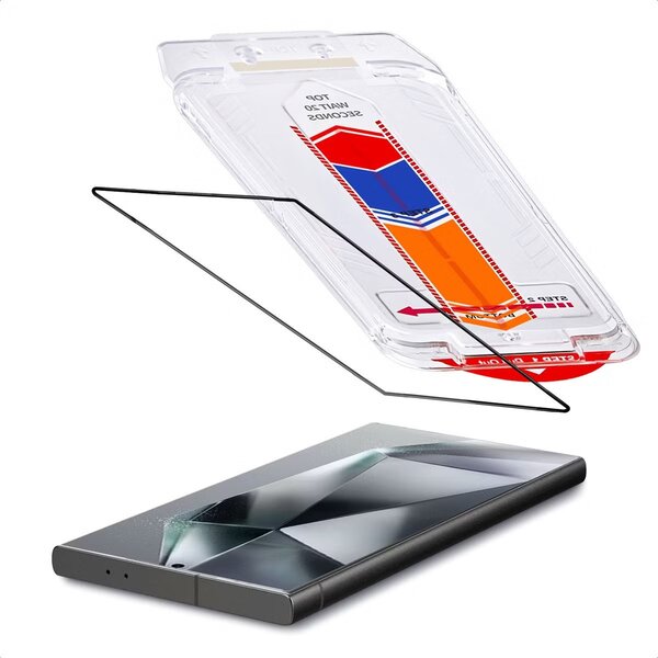 Accezz - Tempered Glass Screenprotector + Applicator voor Samsung Galaxy S24 Ultra - Transparent