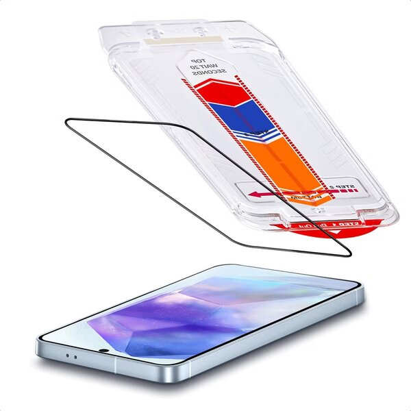 Accezz - Tempered Glass Screenprotector + Applicator voor Samsung Galaxy A55 - Transparent