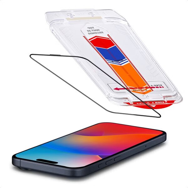 Accezz - Tempered Glass Screenprotector + Applicator voor Apple iPhone 17 Pro Max - Transparent