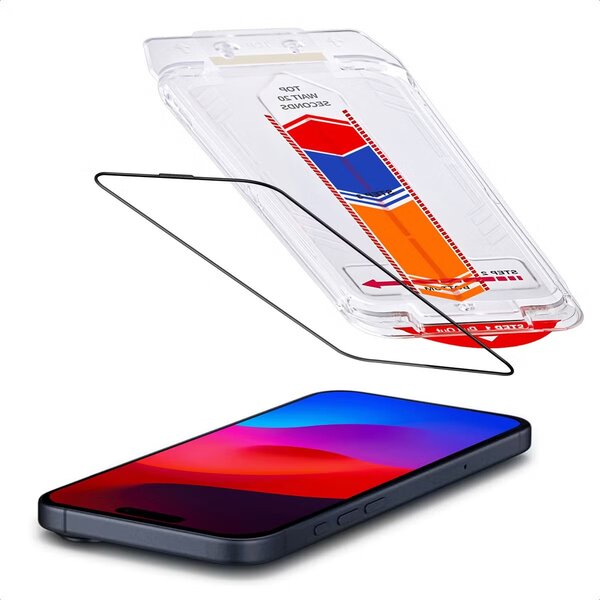 Accezz - Tempered Glass Screenprotector + Applicator voor Apple iPhone 17 Pro - Transparent