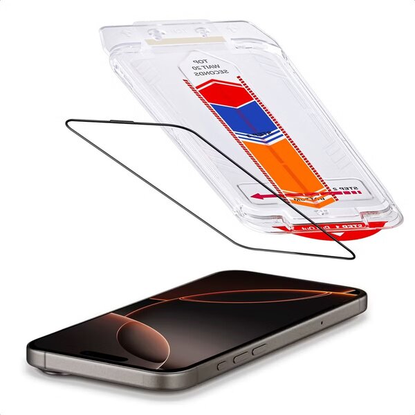 Accezz - Tempered Glass Screenprotector + Applicator voor Apple iPhone 16 Pro Max - Transparent