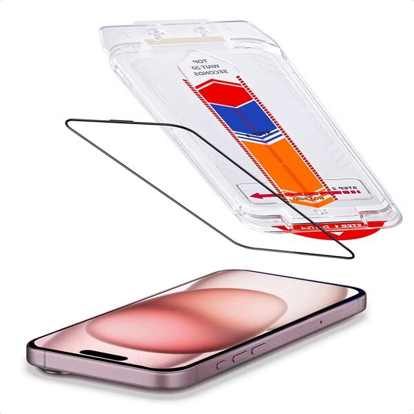 Accezz - Tempered Glass Screenprotector + Applicator voor Apple iPhone 16 / 15 - Transparent