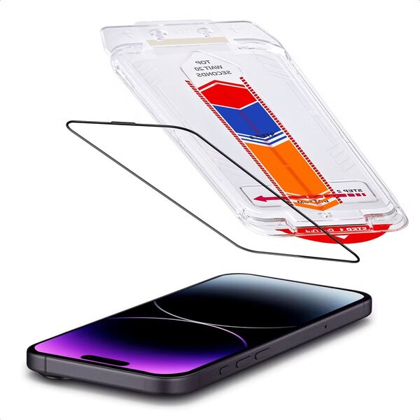 Accezz - Tempered Glass Screenprotector + Applicator voor Apple iPhone 14 Pro - Transparent
