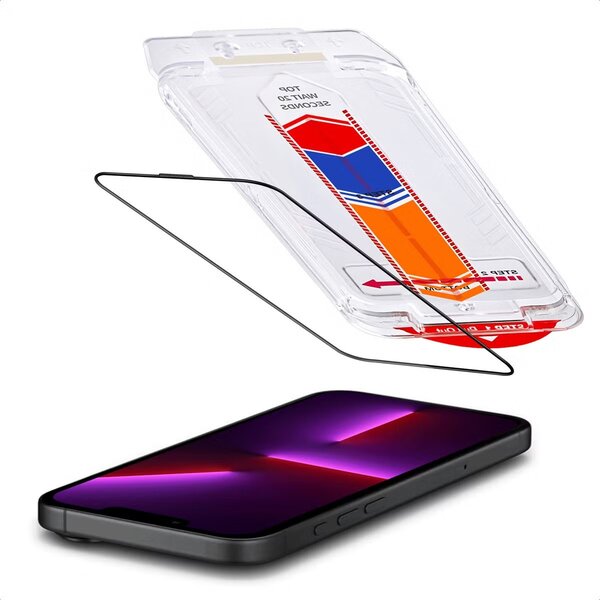 Accezz - Tempered Glass Screenprotector + Applicator voor Apple iPhone 13 / 13 Pro / 14 / 16e - Transparent