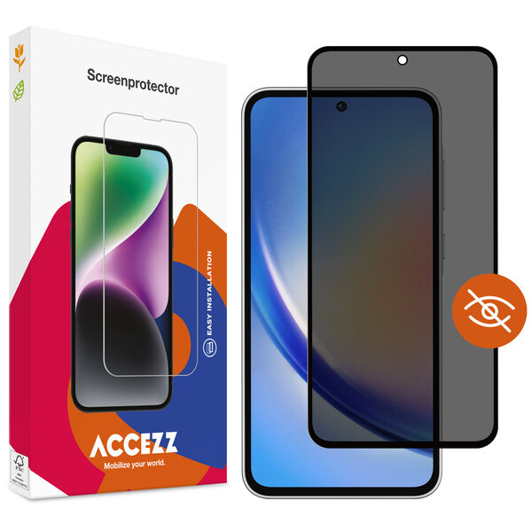 Accezz - Tempered Glass Privacy Screenprotector voor Samsung Galaxy A35 / A55 - Transparent