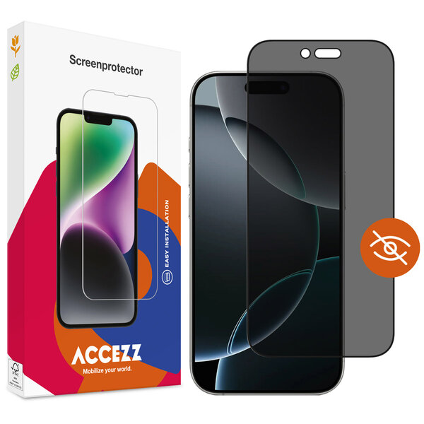 Accezz - Tempered Glass Privacy Screenprotector voor Apple iPhone Air - Transparent
