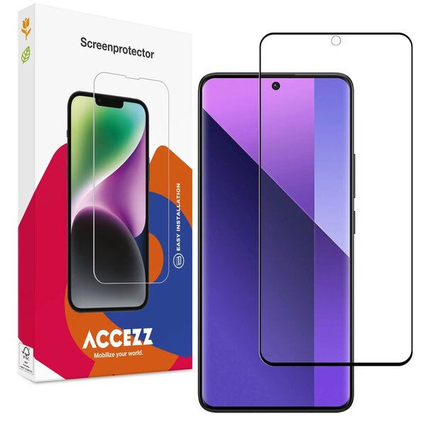 Accezz - Tempered Glass Full Cover Screenprotector voor Xiaomi Redmi Note 13 Pro Plus (5G) - Transparent