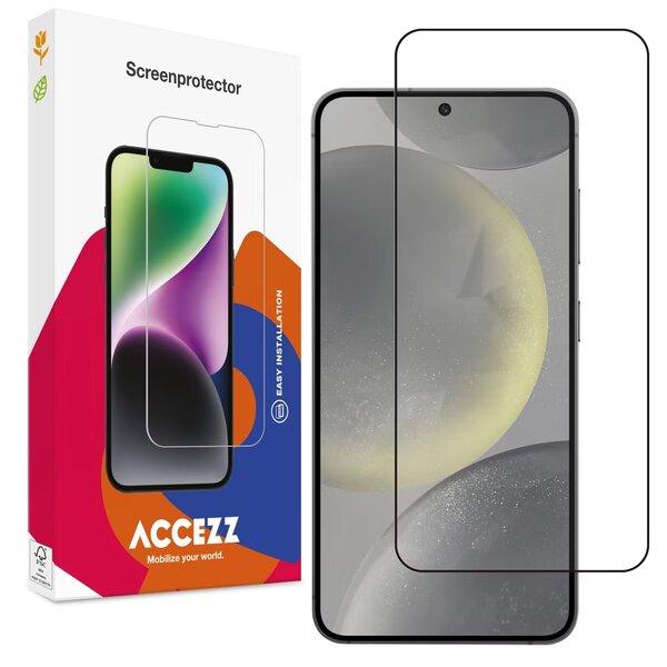 Accezz - Tempered Glass Full Cover Screenprotector voor Samsung Galaxy S24 / S25 - Transparent