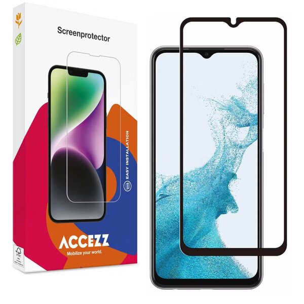Accezz - Tempered Glass Full Cover Screenprotector voor Samsung Galaxy A23 (5G) - Transparent