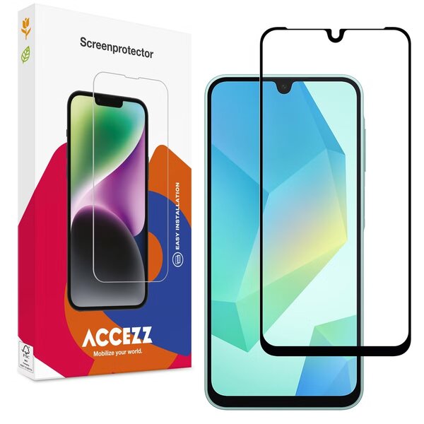 Accezz - Tempered Glass Full Cover Screenprotector voor Samsung Galaxy A16 / A17 / A26 - Transparent