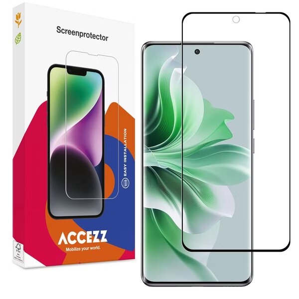 Accezz - Tempered Glass Full Cover Screenprotector voor OPPO Reno 11 - Transparent